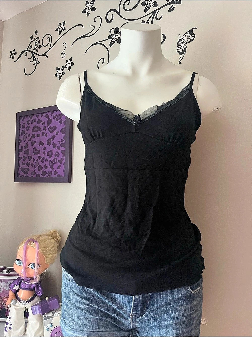 Tristan & Lseut Brown Lace Trim Camisole